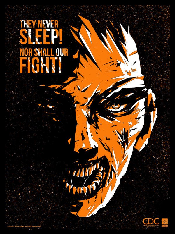 The Never Sleep Silkscreen Print by Ron Guyatt