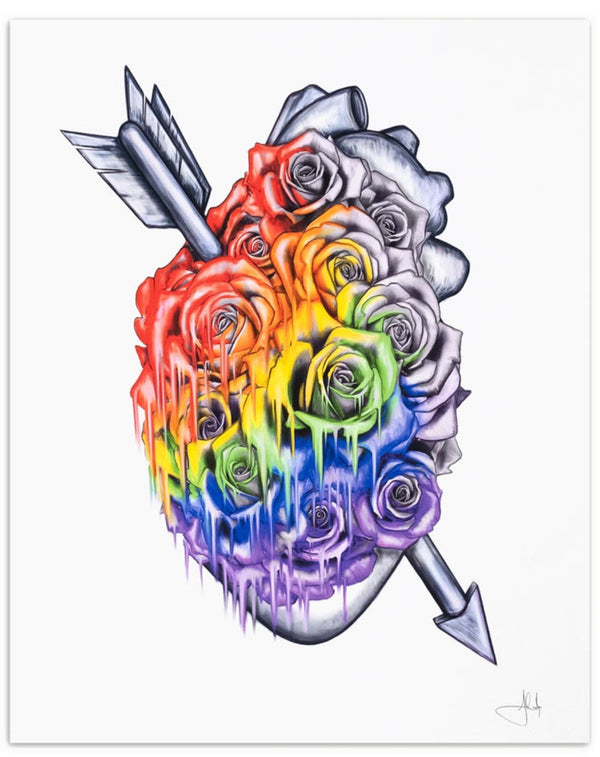 The Pride Heart Archival Print by Jenna Morello