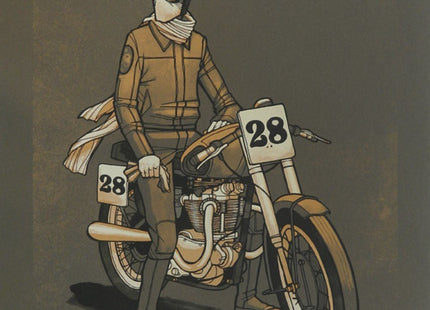 The Racer Silkscreen Print by Clinton Reno