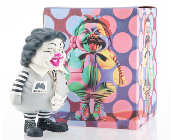 The Showroom NYC MC Supersized Mono Grey Art Toy de Ron English- POPaganda