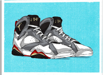 The Twelve: Wear Your Jays Jordan 7 Silkscreen Print by Eric Pagsanjan
