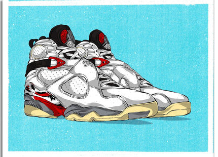 The Twelve: Wear Your Jays Jordan 8 Silkscreen Print by Eric Pagsanjan
