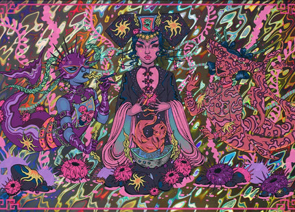 The Urchin Merchant Lava Silkscreen Print by Lauren YS