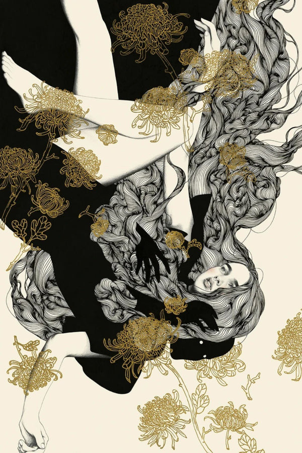 Serigrafía El transeúnte amarillo y yo de Tran Nguyen