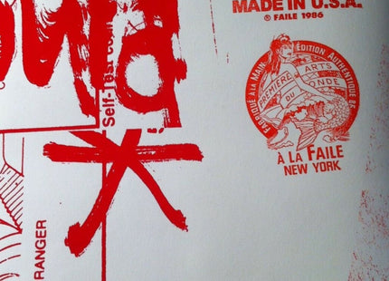 This Is Bad Lands Red/Blue HPM Silkscreen Print by Faile