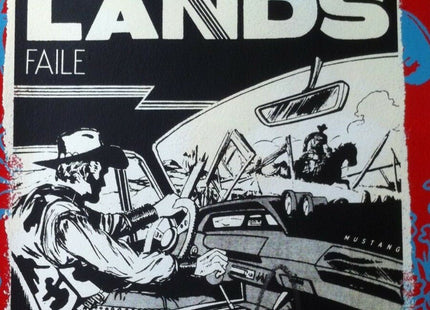 This Is Bad Lands Red/Blue HPM Silkscreen Print by Faile