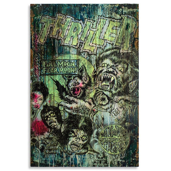 Pintura en aerosol original de Thriller Pintura en madera de Shark Toof