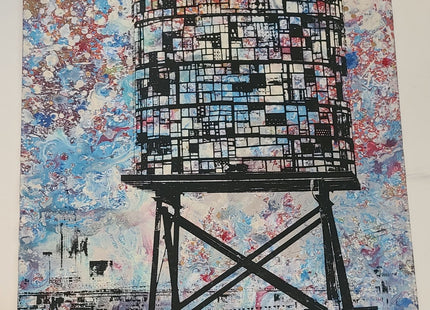 Tom Fruin Water Tower Brooklyn NYC HPM Acrylic Silkscreen Print by Bobby Hill