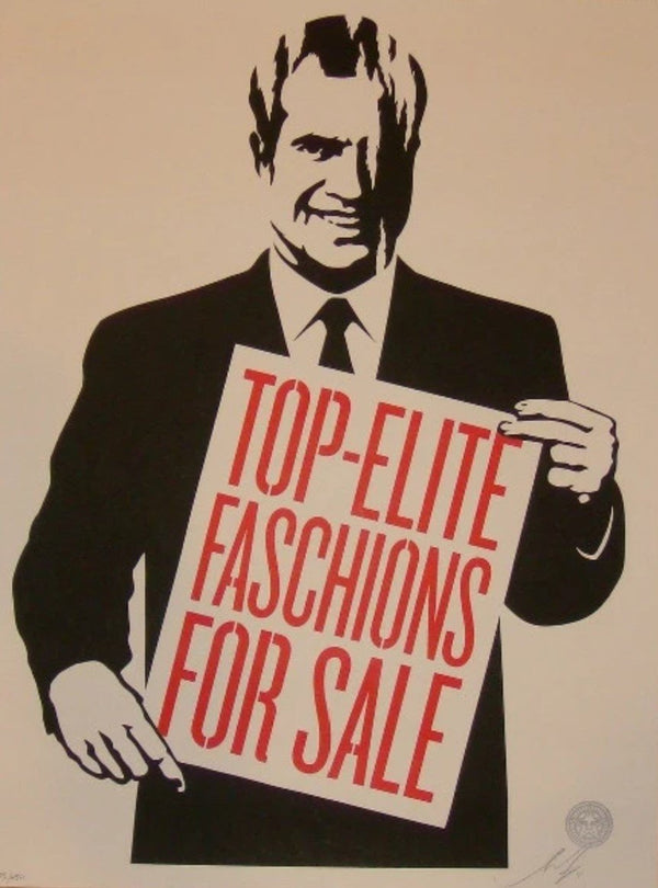 Top Elite Faschions Silkscreen Print by Shepard Fairey- OBEY