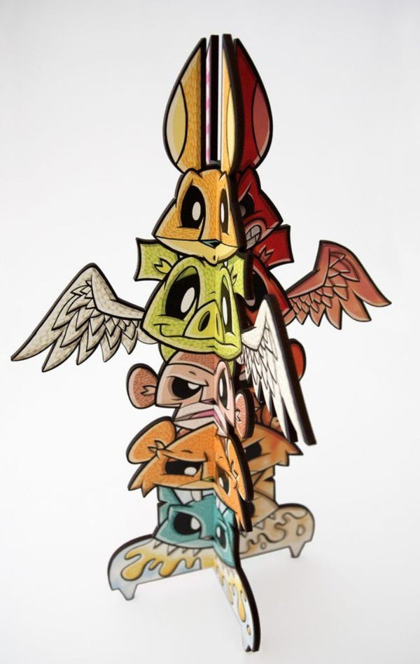 Totem Wood Panel Sculpture by Joe Ledbetter