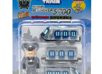 Train Hanshin Jet 5700 100% Silver Be@rbrick by Medicom Toy