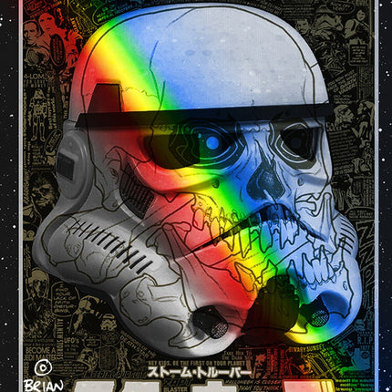 Trooper Galaxy Foil AP Silkscreen Print by Brian Ewing