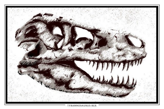 Tyrannosaurus Silkscreen Print by Ron Guyatt