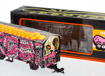 Untitled Box Car Graffiti Train Art Toy Sculpture by Sweet Toof