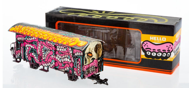 Untitled Box Car Graffiti Train Art Toy Sculpture by Sweet Toof