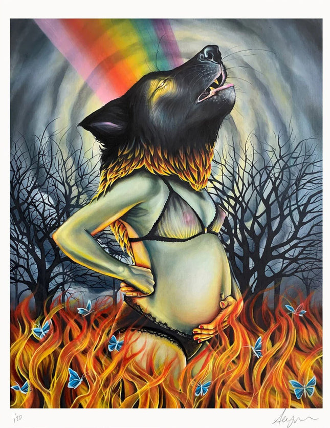Up In Flames Giclee Print by Alexis Price