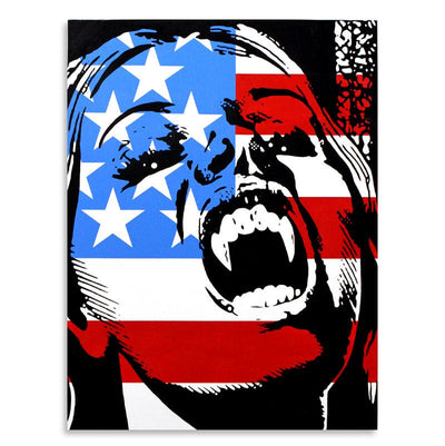 Vampire USA Original Spray Paint Acrylic Painting by Ben Frost