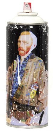 Van Gogh White Spray Paint Can Sculpture by Mr Brainwash- Thierry Guetta