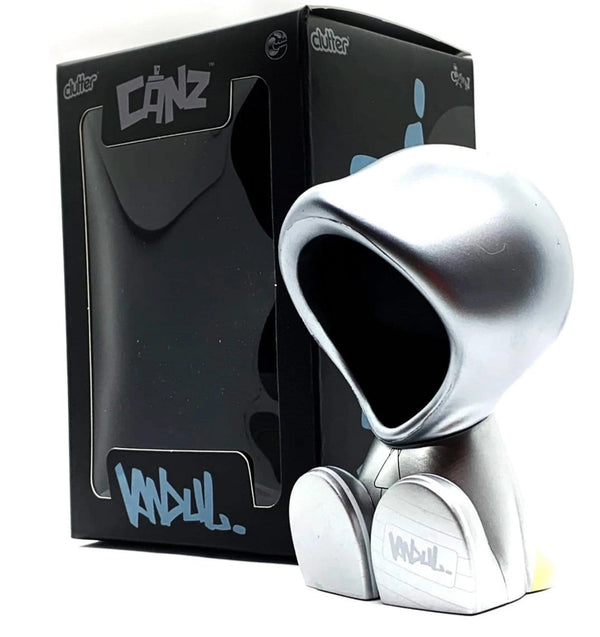 VandulBot- Silver Canbot Canz Art Toy Figure by Vandul x Czee13