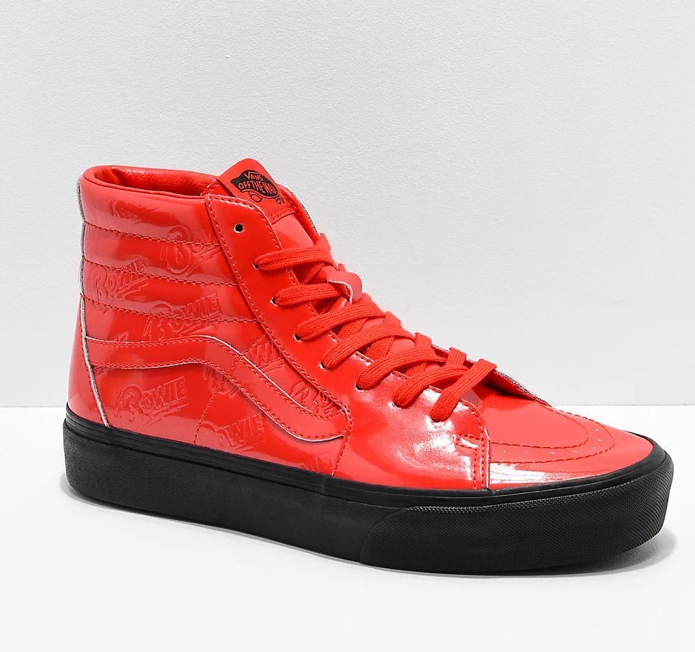 David Bowie Sk8-Hi Platform Ziggy Red Størrelse 12 Sneaker af Sprayed Paint Art Collection