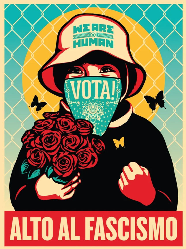 Vota! Alto Al Fascismo Silkscreen Print by Ernesto Yerena Montejano- Hecho Con Ganas