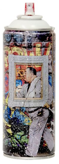 Wall Frame White Spray Paint Can Sculpture by Mr Brainwash- Thierry Guetta