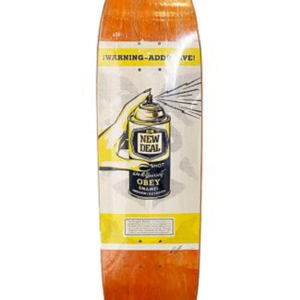 Warning: Addictive- Orange Silkscreen Skateboard by Shepard Fairey- OBEY