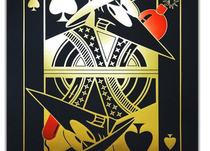 Who's The King? Gold Hot Foil Silkscreen Print by Alexander-John