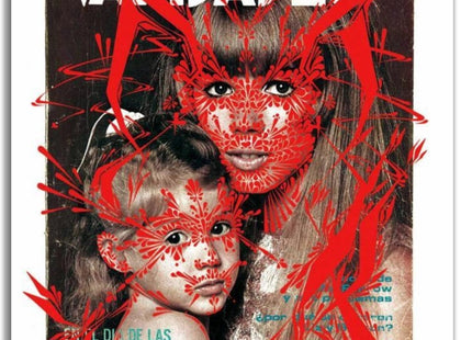 Wild Vanity Red Silkscreen Print by Stinkfish