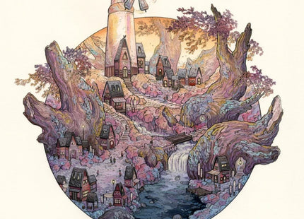 Windmill Root Village Giclee Print by Nicole Gustafsson