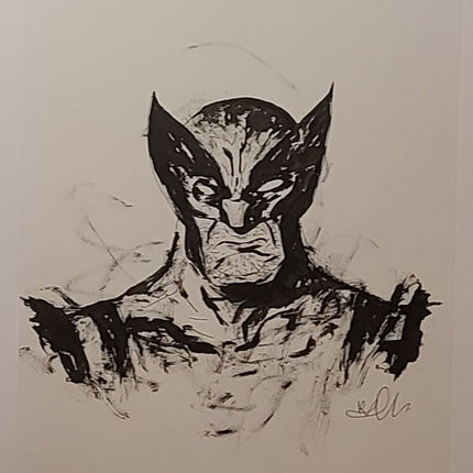 Wolverine Sketch Original Drawing by Rich Pellegrino