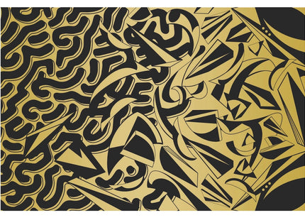 Worlds Collide Gold Silkscreen Print by Lefty Out There x Louis De Guzman