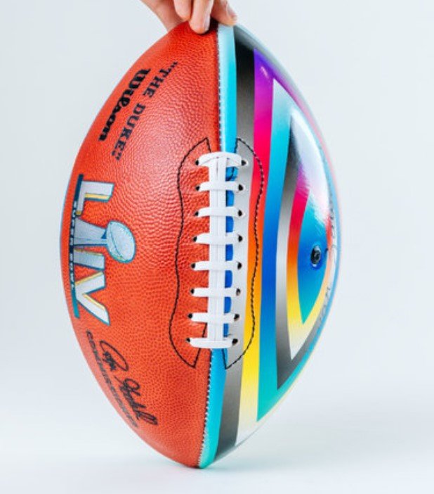 Above Wynwood x Wilson SBLIV Football Sports Ball Art Object by Fluke