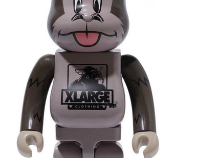 XLARGE x D*FACE- Charcoal Gray 1000% Be@rbrick Art Toy by D*Face- Dean Stockton