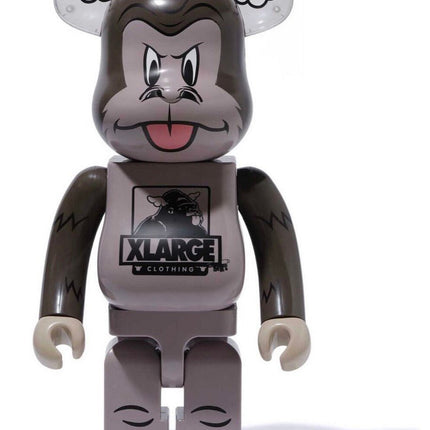 XLARGE x D*FACE- Charcoal Gray 1000% Be@rbrick Art Toy by D*Face- Dean Stockton