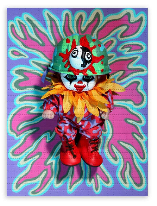 Yin-Yang Doll Blotter Paper Archival Print by Ron English