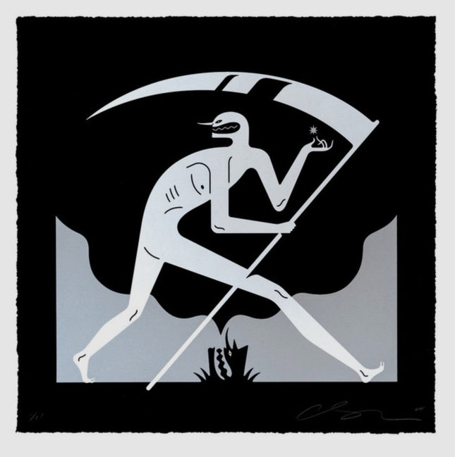 You Reaper You Sower- Black Silkscreen Print by Cleon Peterson