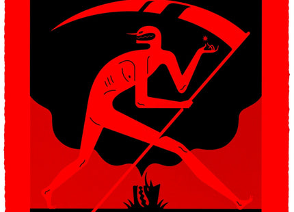 You Reaper You Sower- Red Silkscreen Print by Cleon Peterson