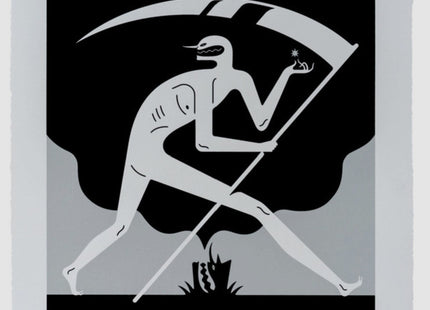 You Reaper You Sower- White Silkscreen Print by Cleon Peterson