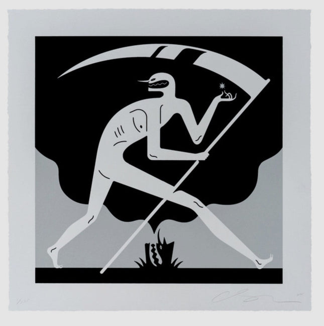 You Reaper You Sower- White Silkscreen Print by Cleon Peterson